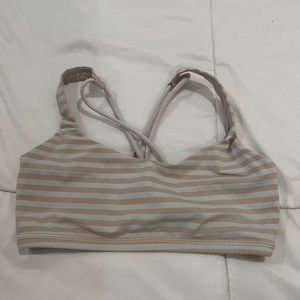 Lululemon White and Pink Sports Bra